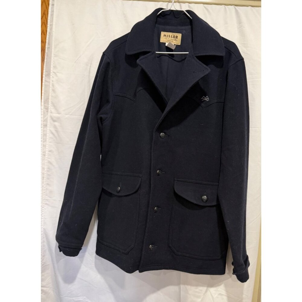 Miller Ranch By Cinch Men's Navy Wool Ranch Jacket    Sz SMALL